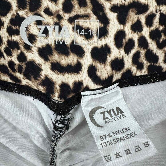 Zyia Active Leopard Print High-Rise Leggings - Picture 5 of 11